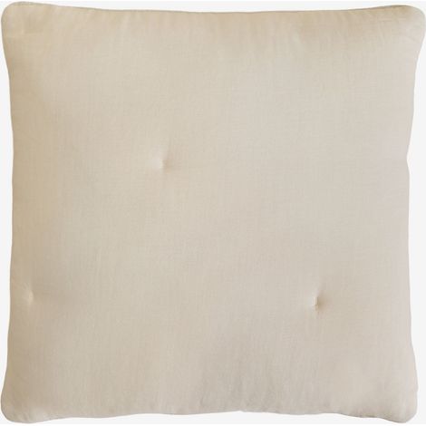 Coussin carré en gaze de coton Becourd (50x50 cm) SKLUM Beige Crème