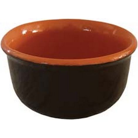 12PZ ciotola in terracotta senza manici e senza coperchio brunella - cm.9