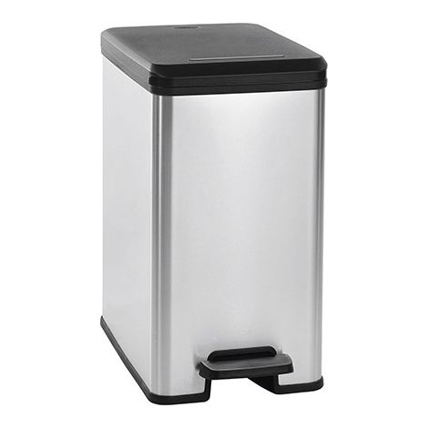 Curver Slim Bin 20L Plaza Kunststoff Schwarz, Silber