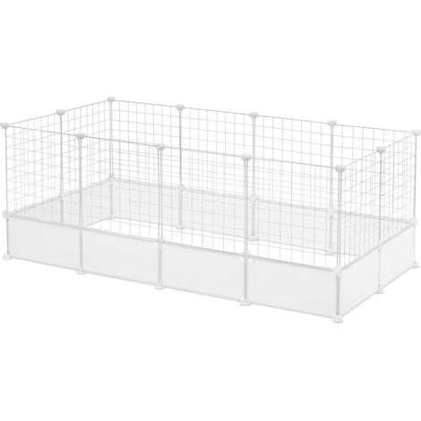 Enclos pour petits animaux avec fond, modulable et extensible, 142 x 71 x 53 cm (1/5)