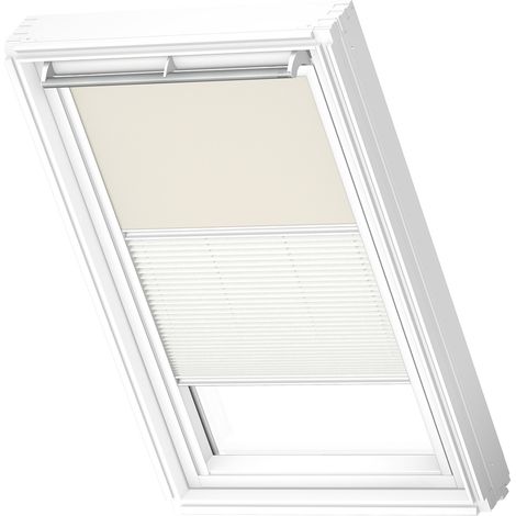 VELUX Original Store Duo Occultant et Tamisant (DFD), Cadre Blanc, C04 Beige Clair