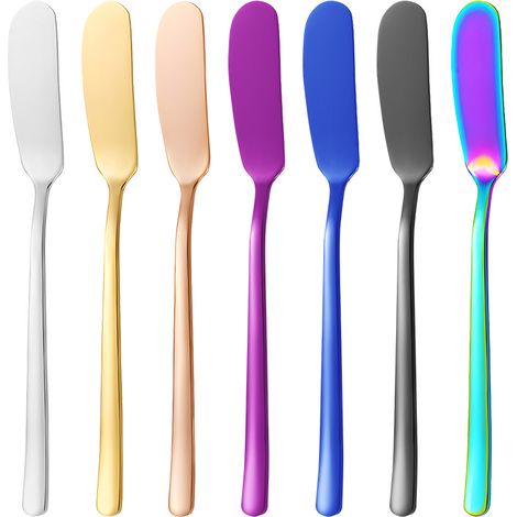 Coltello da burro - Spalmaburro da 7 pezzi per un facile utilizzo in cucina, ideale per spalmare condimenti e fette di pane con miele candito