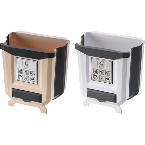 2 Poubelle de cuisine, poubelle pliable, poubelle de cuisine, poubelle murale, poubelle portable, conception pliable, pour chambre, cuisine, salon (1/5)