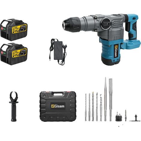Martello perforatore, motore brushless, doppia modalità di funzionamento, 2 batterie (1/2)