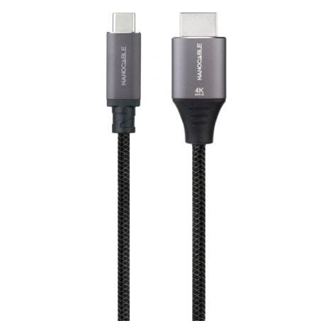 Cable Conversor Nanocable 10.15.5262/ USB Tipo-C Macho - HDMI Macho/ 1.8m/ Negro