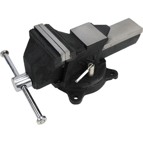 Tornillo de banco giratorio industrial para cerrajería, fabricado en hierro fundido dúctil Waryński de 100 mm. (1/3)