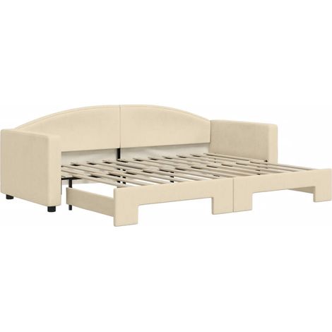 Maison Exclusive - Divano Letto con Letto Estraibile Crema 80x200 cm Tessuto