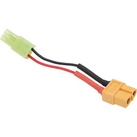 Adaptateur câble connecteur mâle XT60 6cm vers fiche mâle Tamiya pour chargeur batterie Lipo RC (1/5)