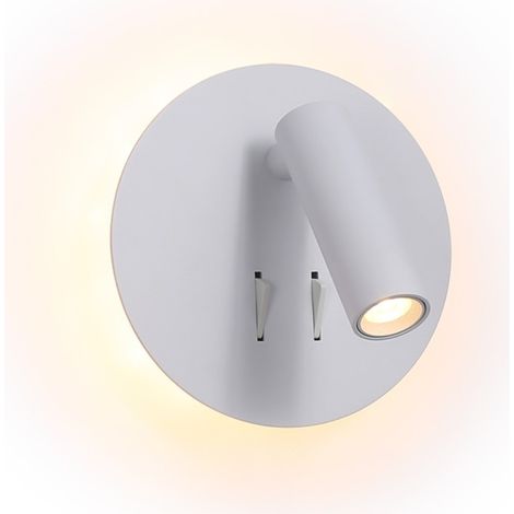 Barcelona Led – Applique murale LED blanche – Double éclairage 3W + 6W – Luminaire aluminium pour lecture et ambiance – IP20 intérieur (1/5)