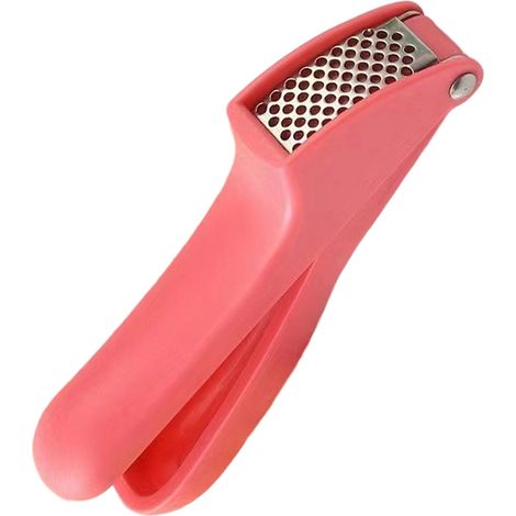 Presse-ail en acier inoxydable - Hachoir à ail professionnel et presse-gingembre pour la cuisine (rouge) (1/5)
