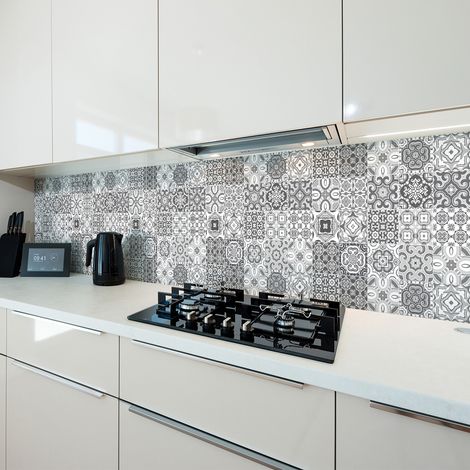 Sticker Mural Carrelage adhésif Cuisine Salle de Bain - 24 STICKERS CARRELAGES AZULEJOS VIOLETTINA - 24stickers10x10cm (1/5)