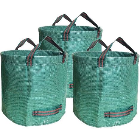 Filiyano-Lot de 3 sacs de jardin de 500 L, sacs à déchets verts, sacs poubelles en polypropylène résistant. YYV (1/5)