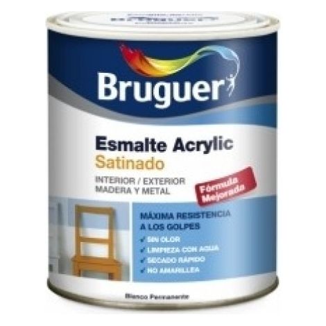 Esmalte acril sat. 750 ml ne int/ext s/olor bruguer (1/3)