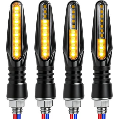 4 Pièces Clignotant Moto LED 12V Indicateurs de Flowing Moto Virage (1/5)