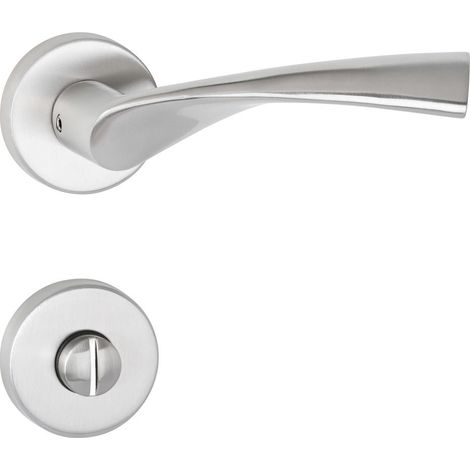 HERMAT Drückergarnitur mit Rosetten TWIST 1290/2036.K, Edelstahl