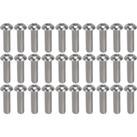 30 Vis à tête cylindrique hexagonale Acier Inoxydable A2 M10x1.5 - Kit de 30 pièces M10x35 (1/5)