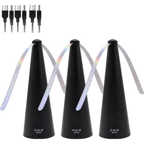 3 ventiladores antimoscas, repelentes de moscas y mosquitos, repelente de mosquitos sin químicos -Crezuo