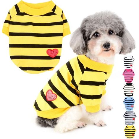 Gilet traspirante e leggero per cani di piccola taglia (Bulldog francesi, Carlini, Yorkshire Terrier). Adatto anche ai gatti. Vestibilità aderente. Utilizzabile tutto l'anno. (1/5)
