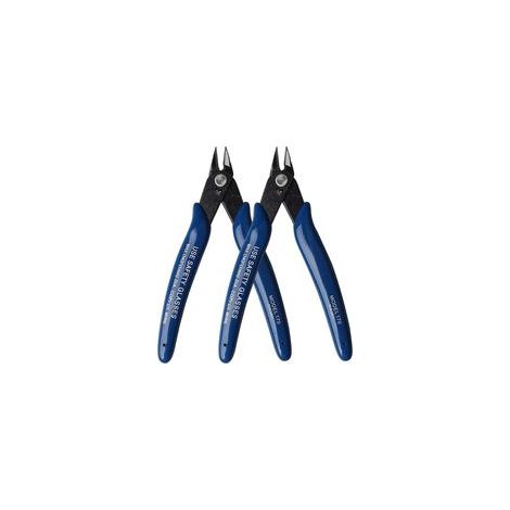 Alicates de corte lateral, herramienta de corte, pelacables para cables eléctricos, reparación de joyas, manualidades, bricolaje (juego de 2, azul) - Crezuo