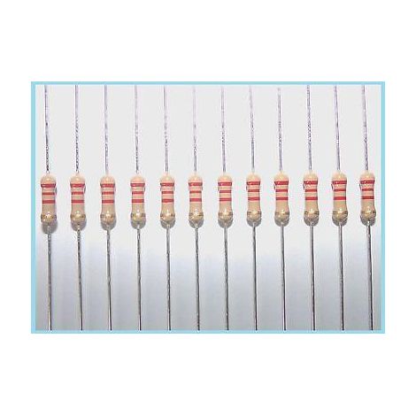 Résistance Carbone 3,3 Ohm 1/2w 5% Dimensions 3,2x9mm 3r3 1/2w 3.3r1/2w