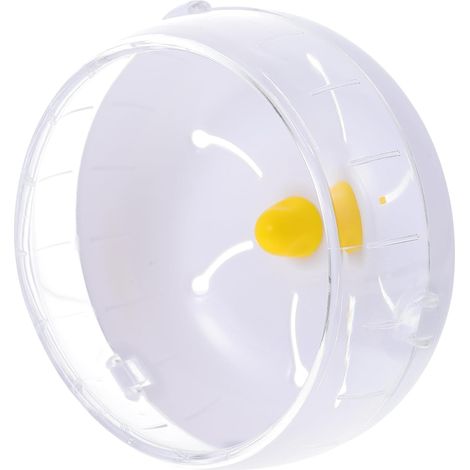 1 Roue silencieuse hamster,Plastique transparent,Roue exercice 21cm,Petits rongeurs,Cage animaux (1/5)