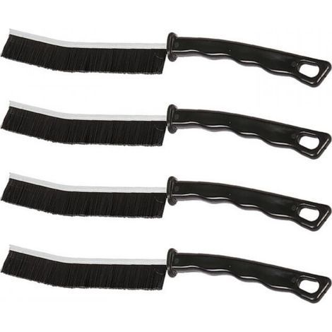 Pair Brosse de Nettoyage des Interstices 4 pièces, Brosse Nettoyage Salle de Bainbrosse Joint Carrelag, Brosse de Nettoyage à Poils Durs pour Rainure Fenetre, Salle de Bain, Toilettes, Cuisine (1/4)