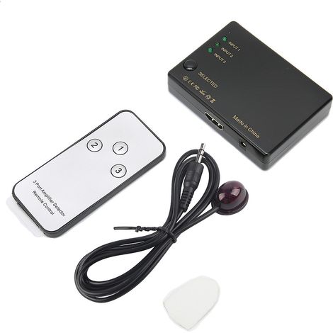 Commutateur d'interface multimédia haute définition, 3 entrées et 1 sortie, interface 4Kx2K avec télécommande. (1/5)