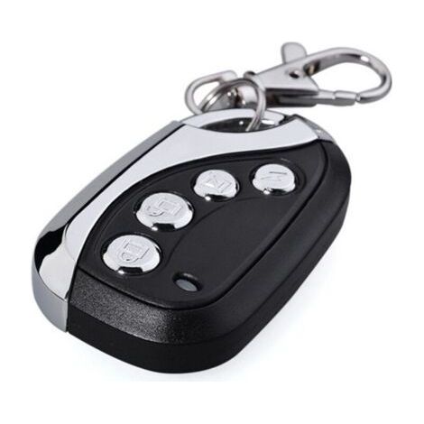 Mando a distancia de garaje negro 433 MHz, tipo copia, compatible con portones eléctricos, barreras y puertas de garaje, accesorio para coche (1/4)