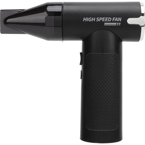 Soufflette électrique sans fil 3 niveaux réglables souffleur séchant à jet ventilateur turbo avec 3 buses remplaçables pour clavier ordinateur plein air voiture maison noir (1/5)