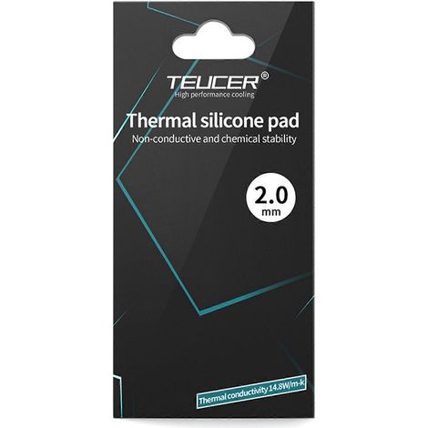 Coussinet thermique en silicone pour processeur/carte graphique, carte mère, graisse en silicone - 2,0 mm