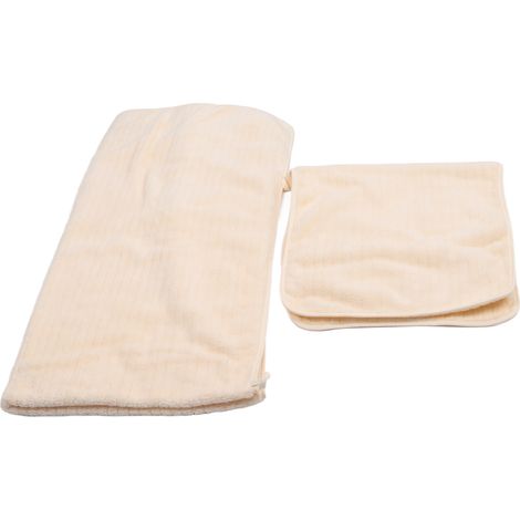 Ensemble de deux serviettes en velours corail doux, légères et absorbantes, à séchage rapide, idéales pour la salle de bain. (1/5)