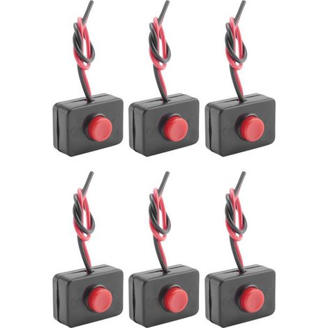 6x 12V2A Momentan aktivierende Klebe-Drucktaster für Autos (1/2)