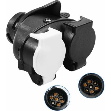 13 Pin Car To 7 Pin Plug Socket Adapter 12V, 2 In 1 Trailer Adapter Converter, 13 Pin to 7 Pin Towing Adaptor, Waterproof Caravan Converter (1/5)