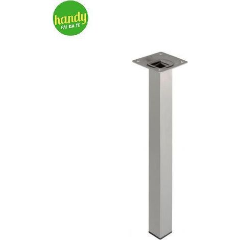 Piede quadro Masidef Silver 25 x 25 mm H. 300 mm