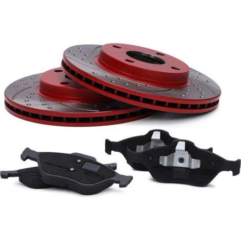 DISCOS + PASTILLAS DE FRENO DELANTERO FORD FIESTA MK6 FUSION 02- (1/5)