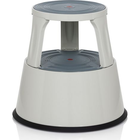 [NEUWERTIG] B-Ware Hjh Office Tritthocker Rollhocker Tio M Ii Sitzhocker Hocker Metall Hellgrau