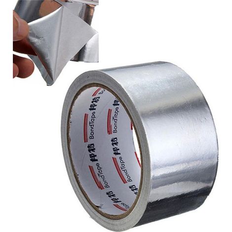 Ruban adhésif en aluminium de 5 cm x 17 m, résistant à la chaleur, pour la réparation des conduits. (1/4)