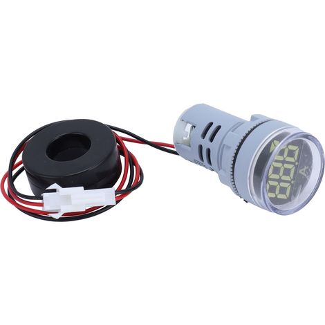 Ampèremètre Numérique AC 220V avec Affichage LED AD16-22DSA Blanc pour Tableau Électrique (1/5)