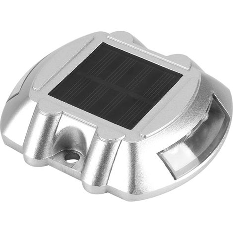 Lampe solaire extérieure étanche en aluminium moulé, 6 LED, éclairage allée chemin entrée, verte, sans fil. (1/5)