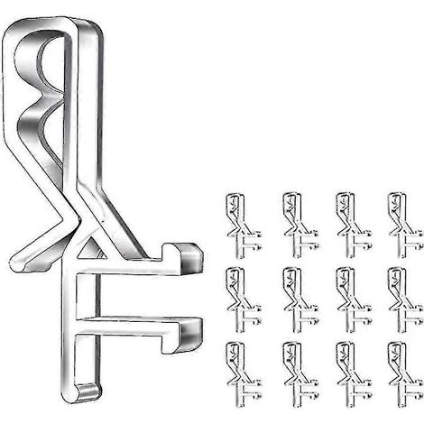 Kanal-Volant-Clips, 1-7/8 Zoll transparente Volant-Clips aus Kunststoff für Sockelleisten mit einer Nut in der (1/5)
