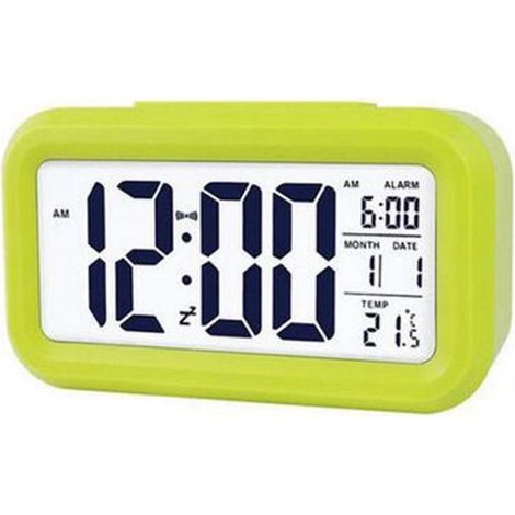 Digitaler LCD-Wecker mit Kalender und Thermometer, Weckfunktion mit Timer und Warnung bei niedrigem Batteriestand (1/5)