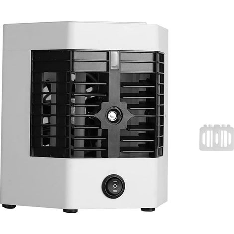 Climatiseur portable 5 V 12 W, mini ventilateur personnel, blanc, unité de climatisation intérieure compacte 3 en 1, contrôle par capteur intelligent (1/3)
