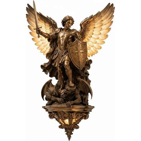 Applique murale Archangel ornement en plumes bronze 20 x 14 x 6 cm (1/5)