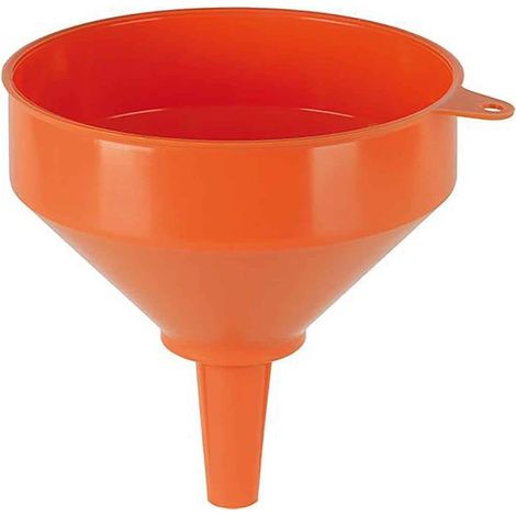 Entonnoir avec Filtre - 1 Pièce - Polyéthylène - Résistant aux Acides - Pour Garage et Atelier - 3,2 Litres Orange (1/2)