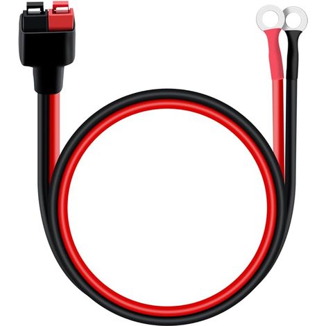 Anderson Connecteur avec Borne à Joint Torique 12AWG Cable Anderson Batterie pour Voiture, Motos, Remorque, Chargeur de Batterie de Générateur Solaire (0.5m) (1/5)