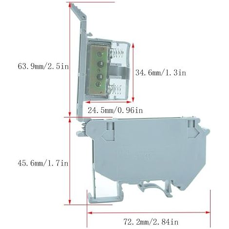 DIN Fuse Holder DC 24V (1/4)