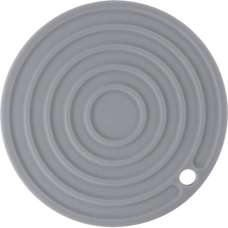 Dessous de verre en silicone alimentaire imperméable et résistant à l'huile, tapis isolant thermique épais pour la cuisine, gris nordique (1/5)
