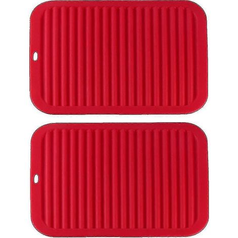 Silicone Multi-purpose Drying Trivet Mat, Pot Holder, Waterproof,non Slip, Flexible, Durable, Dishwasher Safe (1/5)