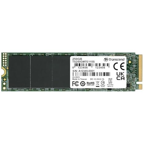 Transcend PCIe SSD 115S M.2 250 GB PCI Express 3.0 3D NAND NVMe