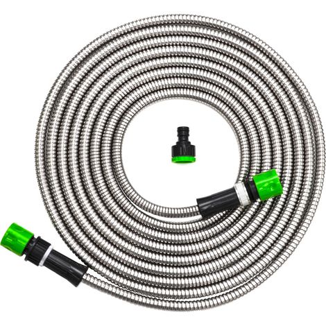 7,5 m Knickfreier Gartenschlauch Edelstahl Wasserschlauch Flex Metall Schlauch